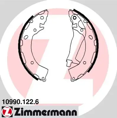 Колодки гальмівні, комплект ZIMMERMANN 109901226 (фото 1)
