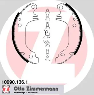 Колодки гальмівні, комплект ZIMMERMANN 109901361
