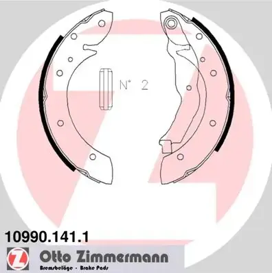 Колодки гальмівні, комплект ZIMMERMANN 109901411 (фото 1)