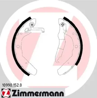 Колодки тормозные, комплект ZIMMERMANN 109901520
