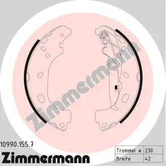 Комплект тормозных колодок ZIMMERMANN 109901557