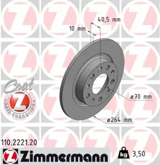 Тормозной диск ZIMMERMANN 110222120
