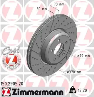 Диск гальмівний ZIMMERMANN 150290520