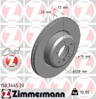 Тормозной диск ZIMMERMANN 150346520