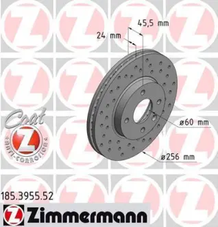 Диск тормозной ZIMMERMANN 185395552