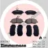 Комплект тормозных колодок, дисковый тормоз ZIMMERMANN 202611901 (фото 1)