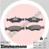 Комплект тормозных колодок, дисковый тормоз ZIMMERMANN 207531801 (фото 1)