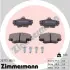 Комплект тормозных колодок, дисковый тормоз ZIMMERMANN 207721801 (фото 1)