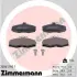 Комплект тормозных колодок, дисковый тормоз ZIMMERMANN 208611801 (фото 1)