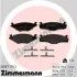 Комплект тормозных колодок, дисковый тормоз ZIMMERMANN 208871702 (фото 1)