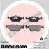 Комплект тормозных колодок, дисковый тормоз ZIMMERMANN 209681751 (фото 1)