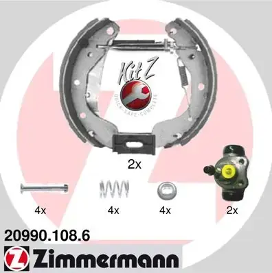 Колодки тормозные, комплект ZIMMERMANN 209901086 (фото 1)