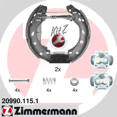 Колодки тормозные, комплект ZIMMERMANN 209901151 (фото 1)