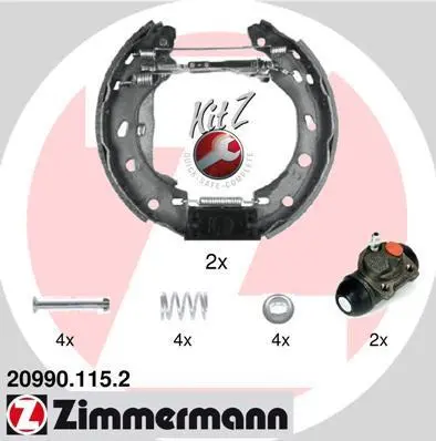 Колодки тормозные, комплект ZIMMERMANN 209901152 (фото 1)