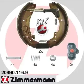 Колодки гальмівні, комплект ZIMMERMANN 209901169