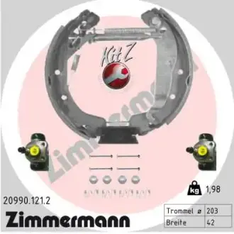 Комплект тормозных колодок ZIMMERMANN 209901212
