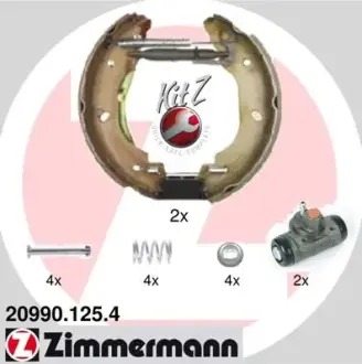 Колодки гальмівні, комплект ZIMMERMANN 209901254