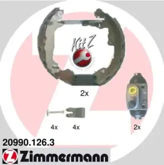 Колодки гальмівні, комплект ZIMMERMANN 209901263