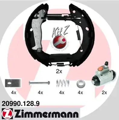 Колодки гальмівні, комплект ZIMMERMANN 209901288 (фото 1)