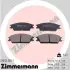 Комплект тормозных колодок, дисковый тормоз ZIMMERMANN 210121501 (фото 1)