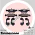 Комплект тормозных колодок, дисковый тормоз ZIMMERMANN 212021801 (фото 1)