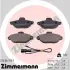 Комплект тормозных колодок, дисковый тормоз ZIMMERMANN 214361701 (фото 1)