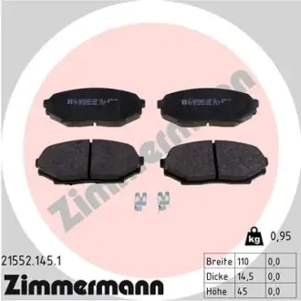 Комплект тормозных колодок, дисковый тормоз ZIMMERMANN 215521451