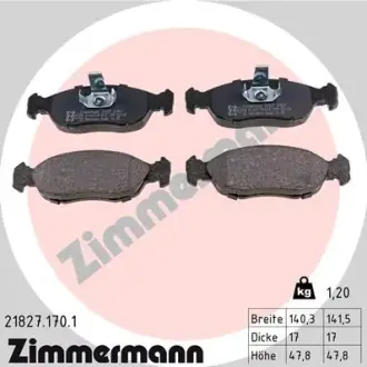 Колодки гальмівні, комплект ZIMMERMANN 218271701