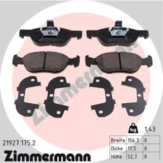 Колодки гальмівні, комплект ZIMMERMANN 219271752