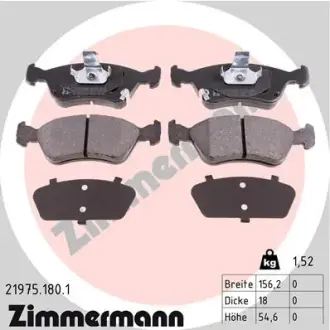 Колодки гальмівні, комплект ZIMMERMANN 219751801