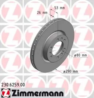 Диск гальмівний ZIMMERMANN 230625900