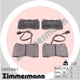 Комплект тормозных колодок, дисковый тормоз ZIMMERMANN 232731601