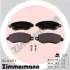 Комплект тормозных колодок, дисковый тормоз ZIMMERMANN 234341851 (фото 1)