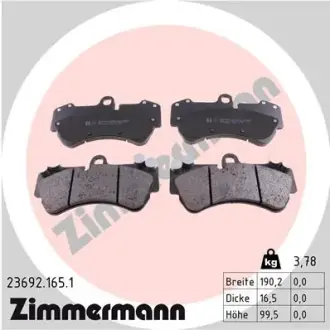 Гальмівні колодки перед VW Touareg-Porsche Cayenne ZIMMERMANN 236921651