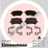 Колодки гальмівні (задні) VW Golf/Passat 05-13/Skoda Superb 08- (Lucas-Girling) (з аксесуарами) ZIMMERMANN 239141703 (фото 1)