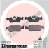 Колодки гальмівні (передні) BMW 1 (E87)/ 3 (E90) 1.6/2.2/2.0D 04-13 (Ate-Teves) ZIMMERMANN 239351751 (фото 1)