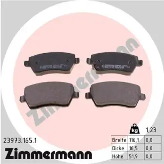 Колодки гальмівні, комплект ZIMMERMANN 239731651