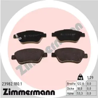 Колодки тормозные, комплект ZIMMERMANN 239821801