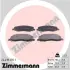 Комплект тормозных колодок, дисковый тормоз ZIMMERMANN 244181701 (фото 1)
