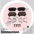 Комплект тормозных колодок, дисковый тормоз ZIMMERMANN 244831702 (фото 1)