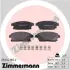 Комплект тормозных колодок, дисковый тормоз ZIMMERMANN 250341852 (фото 1)