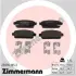 Комплект тормозных колодок, дисковый тормоз ZIMMERMANN 250961652 (фото 1)
