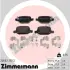Комплект тормозных колодок, дисковый тормоз ZIMMERMANN 256521702 (фото 1)