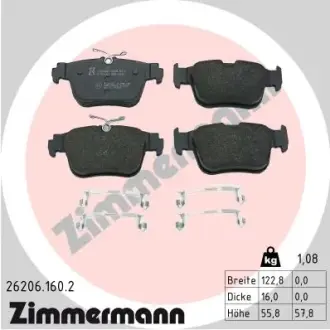 Задні Leon, Octavia IV 1.0-2.0 TSI 2020- ZIMMERMANN 262061602