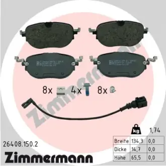 Колодки тормозные ZIMMERMANN 26408.150.2