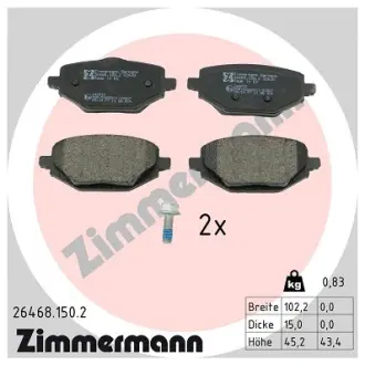Задні Mitsubishi ASX, Renault Captur II 2020- ZIMMERMANN 264681502