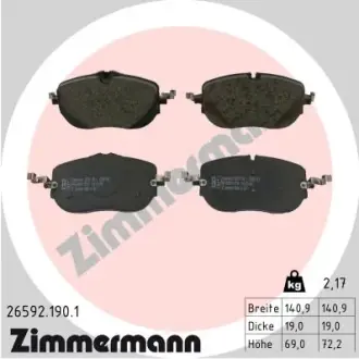 Передні MB C-class(W206) C200eq -220d, C-class T-model 2021- ZIMMERMANN 265921901
