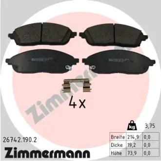 Передні Jeep Grand Cherokee(WL) 2.0-3.6 2021- ZIMMERMANN 26742.190.2