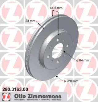 Диск тормозной ZIMMERMANN 280316300