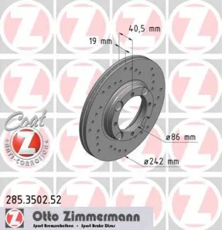 Диск гальмівний ZIMMERMANN 285350252